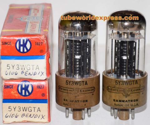 (!!!) (Recommended PAIR) 6106 Bendix 1950's rebranded 5Y3WGTA Heintz & Kaufman NOS (64-67/40 and 65-68/40)