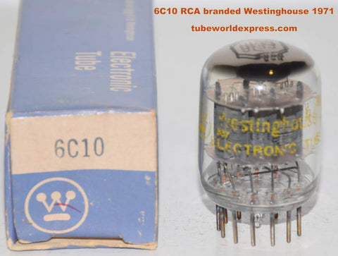 (!!!!) (2nd Best RCA Single) 6C10 RCA branded Westinghouse NOS 1971 (Ampeg / Fender) (1.0ma/2.1ma/1.6ma) (Strongest Single)