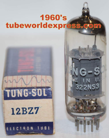 (!!!) (Recommended Single) 12BZ7 RCA gray plates branded Tungsol NOS 1960's (2.0/2.1ma) 1-2% section balance