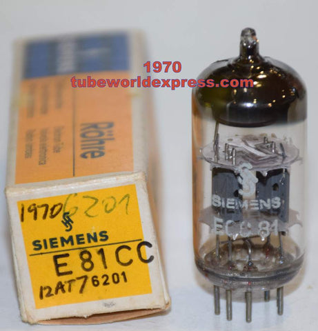 (!!) (Good Value) 12AT7=ECC81 Siemens Halske Germany NOS 1970 (10.3/11.0ma)