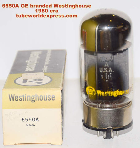 (!!) (Recommended Single) 6550A GE branded Westinghouse stapled plates NOS 1980 era (129ma)