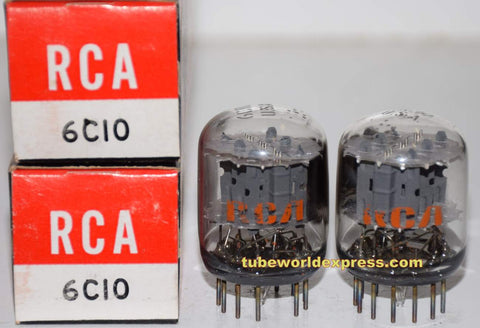(!!!!!) (Recommended Pair) 6C10 GE rebranded RCA NOS 1960's (Ampeg / Fender) (1.0ma/1.2ma/1.2ma) and (1.0ma/1.1ma/1.3ma)
