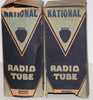 (!!!) (BEST PAIR) 485 National Radio tube engraved base mesh-plate NOS 1930's (6.0ma and 6.4ma) (variant of 27)