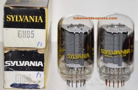 (!!) (BEST PAIR) 6HB5 Sylvania NOS (90ma and 93ma)