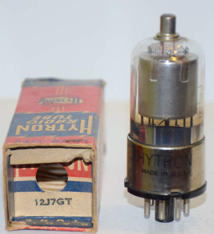 12J7GT Hytron NOS 1950 era hairline crack in base (102/60)