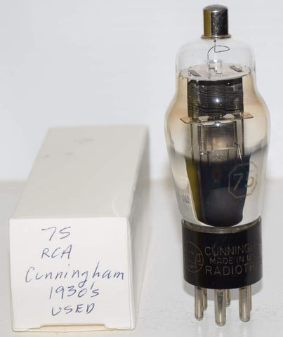 75=VT-75 RCA Dual-Diode Triode used/tests like new 1930's (26/19)