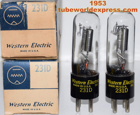 (!) (#1 231D Best Value Pair) 231D Western Electric NOS 1953 (1.8/1.8ma)