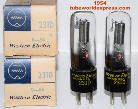 (!) (#1 231D Best Value Pair) 231D Western Electric NOS 1954 (1.6/1.6ma)