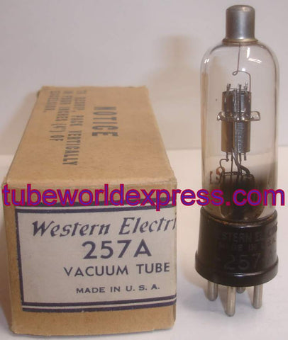 257A Western Electric engraved base NOS 1930's (6 in stock) (257A is a  231D with a top cap grid connection)