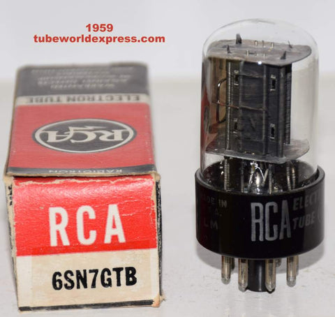 (!!) (Best Value) 6SN7GTB RCA NOS 1959 side getter (6/8ma)