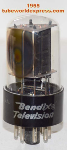 (!!) (Best Value Single) 6SN7GTB RCA branded Bendix Television low hours/like new 1955 side getter (7.2/7.4ma) (Gm like new)