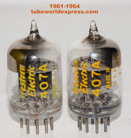 (!!!) (Recommended Pair) 407A Western Electric used/very good 1961-1964 (40-41/26 and 38-40/26)