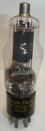 (!!) (Recommended Single) 311B Western Electric NOS 1967 glass slightly tilted, large getter, in white box (33ma)