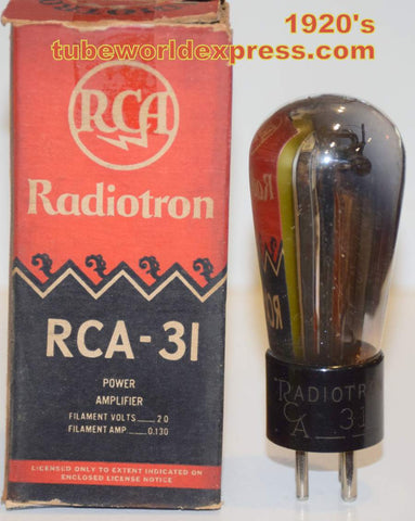 (!!!) 31 RCA Radiotron Balloon NOS 1920's (13.2ma)