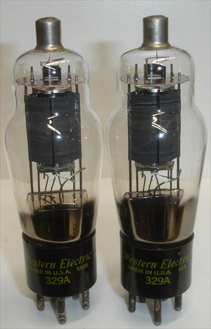 (!!!) (~ RECOMMENDED PAIR ~) 329A Western Electric NOS 1956 (33ma and 34ma)
