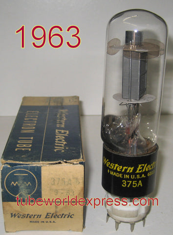 375A Western Electric NOS 1963 glass slightly shifted over on top of base (26.6ma)