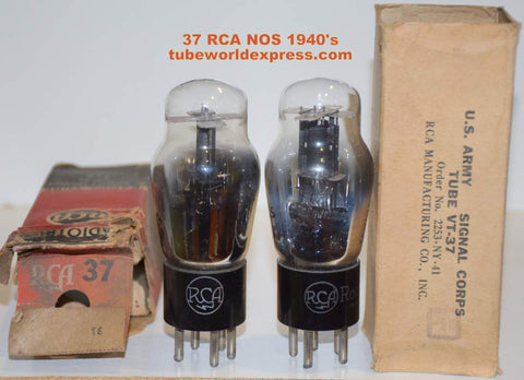 (!!) (#1 37 Pair) 37 RCA NOS 1940's (7.3ma and 7.5ma)