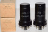 (!!!) (Recommended Pair) JAN-CKR-6SJ7 Ken Rad metal can NOS 1944 (2.6ma and 2.7ma)