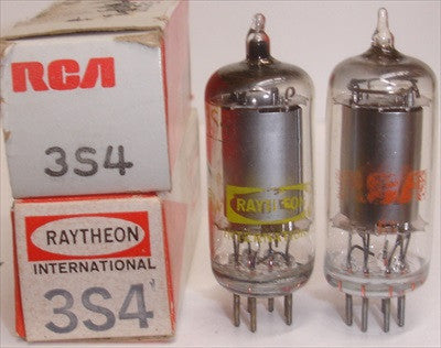 3S4 RCA NOS U getter 1950's (1 pair)