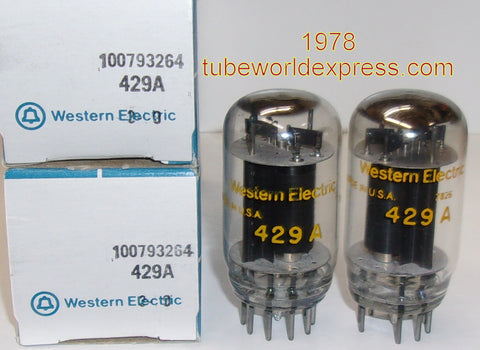 (!!!!) (Best Pair) 429A Western Electric NOS 1978 (47-47/20)
