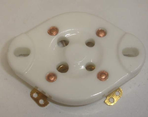 4 pin ceramic chassis mount sockets with gold plated terminals for 2A3, 300B, 45, 50, 811A (UX-4 base) (0 in stock)