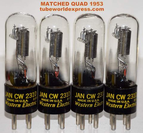 (!!!) (MATCHED QUAD) JAN-CW-231D Western Electric NOS 1953 (1.5/1.5/1.5/1.5ma) 1-2% matched