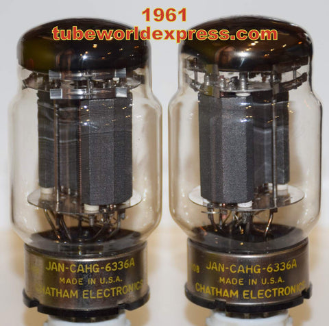 (!!!) (~ Recommedned Pair ~) 6336A Chatham by Tungsol used/good 1961 reboxed (60/68ma and 62/66ma)