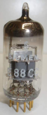 (!) (slightly microphinic single) E88CC=6922 Siemens Germany NOS 1968 (17.4/16.6ma) (Strong Ma and Gm)