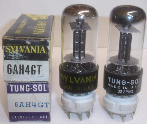 (!) (#1 6AH4GT Best Pair) 6AH4GT Tungsol NOS 1950's (30.5ma and 33.8ma)