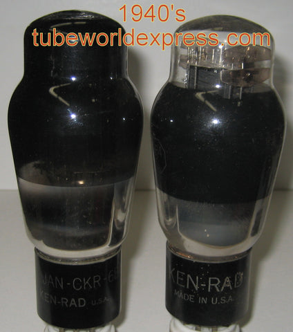 (!!) (#1B BEST 6B4G PAIR) 6B4G Ken Rad coated glass NOS 1940's (91ma and 86ma)