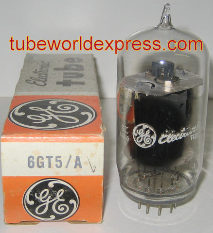 6GT5A Sylvania branded GE tipped top NOS 1960's (78ma, Gm=7700)
