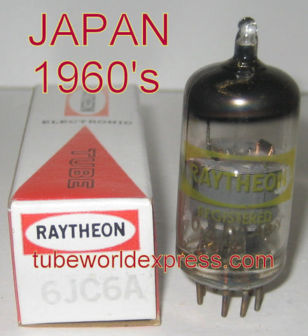 6JC6A Raytheon Japan NOS 1960's (16.0ma) (High Ma and Gm)