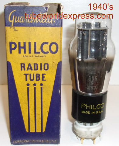 6N6G Philco by Sylvania NOS 1940's (41ma)