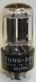 6SN7GTB Tungsol short bottle 1960's used/like new (10/10.2ma) 1-2% section balance