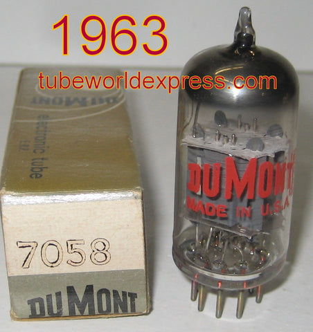 7058 RCA branded Dumont NOS 1963 (Gm=1600/1720)
