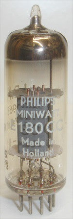 (!!) E180CC=7062 Philips Miniwatt IBM Holland low hours/tests good O getter halo 1961 (6.0/6.2ma)