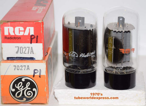 (!!!) (Best GE Pair) 7027A GE NOS 1970's - 1980 (65ma and 67ma)