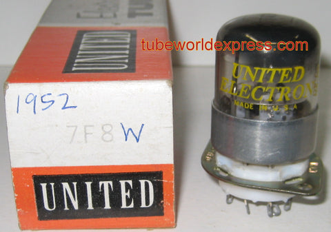 7F8W Sylvania NOS rebranded United 1952 (42/25 and 44/25) (best 7F8W)