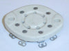 7-pin EF Johnson Number 122-227-200 Ceramic Chassis mount socket NOS 1940's - 1950's (8 in stock) (1625 power tube)