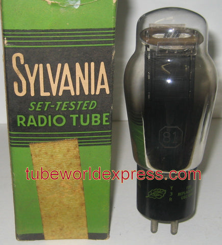 81 ST-16 Sylvania NOS 1940's top mica tilted, 1 small glass chip inside tube (56/40)
