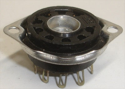 9 pin Magnoval sockets BOTTOM chassis mount NOS WITHOUT CENTER HOLE (0