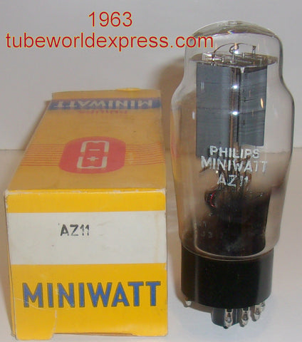 (!!) (Single) AZ11 Philips Miniwatt by Mullard NOS 1963