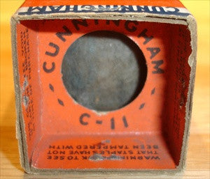 C-11=WD-11 Cunningham NOS bakelite base, glass not tipped, original orangle/blue Cunningham boxes 1930's (sold out)