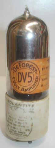 DV-5 Deforest Isolantite base used/good 1920's (single)