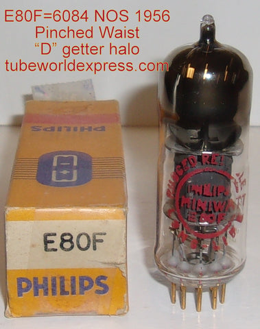 (!!) (Best Pinched Waist 1956) E80F=6084 Philips Miniwatt Holland NOS Rugged Reliable Long-Life 