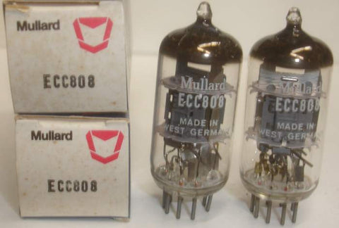 ECC808=6KX8 Mullard Made in Germany by VALVO NOS 1969 same date codes 1-2% matched (matched on Amplitrex)