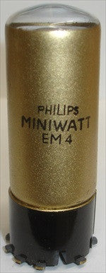 EM4 Philips Miniwatt Holland gold coated glass - original boxes 1950-1955 (bright eyes) (3 in stock)