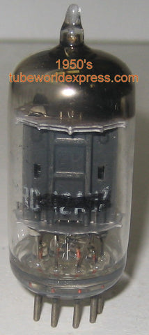 (slightly microphonic tube) JRC-12AU7 RCA tall black ribbed plates 